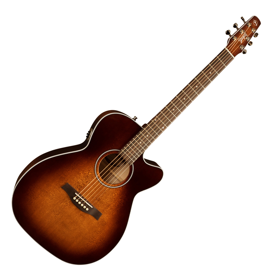 Seagull Guitars Performer CW Concert Hall Burnt Umber QIT Acoustic/Electric  Guitar with Gig Bag